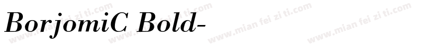 BorjomiC Bold字体转换